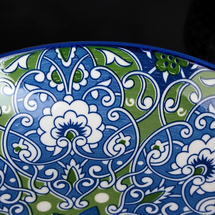 Тарелка глубокая 21 см "Джавлон", цвет сине-зеленый