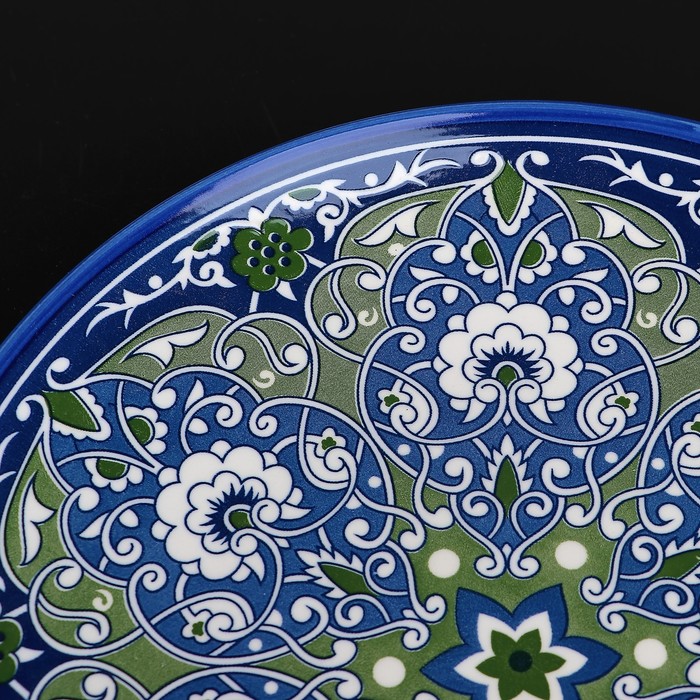 Тарелка "Джавлон" 26,7 см, сине-зеленая