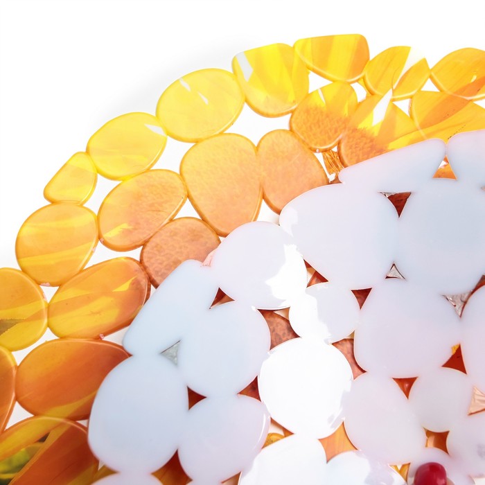 Коврик в раковину "Подсолнухи" галька, 29-х29 см