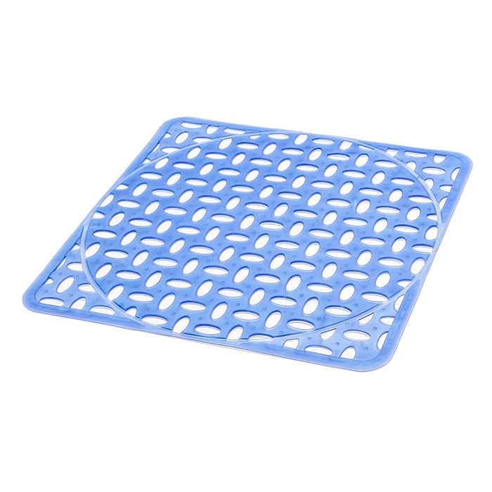 Коврик в раковину "Овальчики" резной, 30х30 см, цвет МИКС