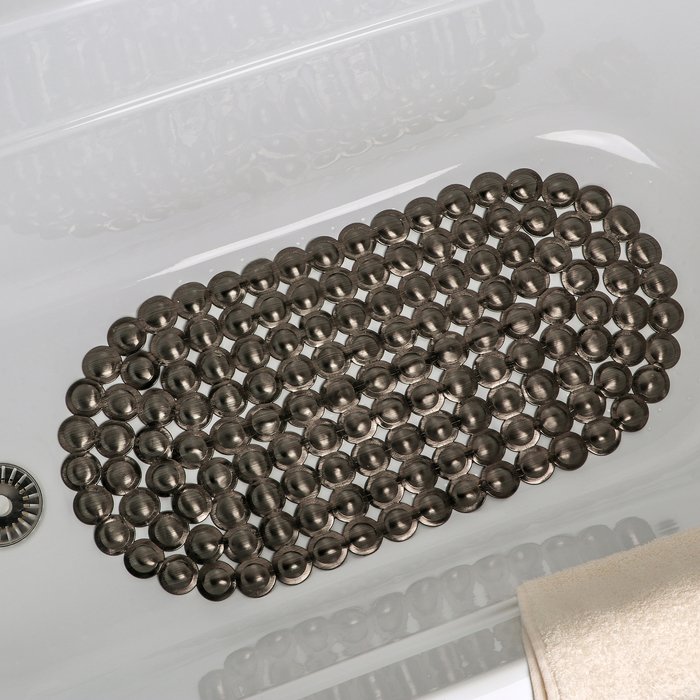 Коврик для ванны "Шарики" 33х67 см, цвет бронза