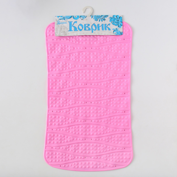 Коврик для ванны "Песочные часы" 38х70 см, цвет МИКС