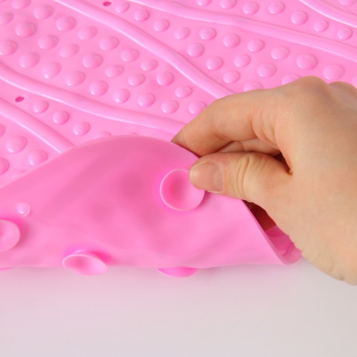 Коврик для ванны "Песочные часы" 38х70 см, цвет МИКС