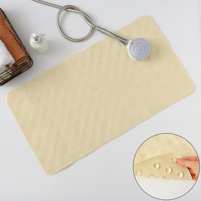 Коврик для ванны "Воронки" 38х70 см, цвет МИКС