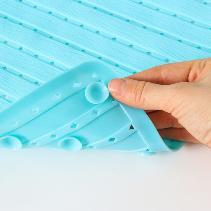 Коврик для ванны "Дощечки" 38х70 см, цвет МИКС