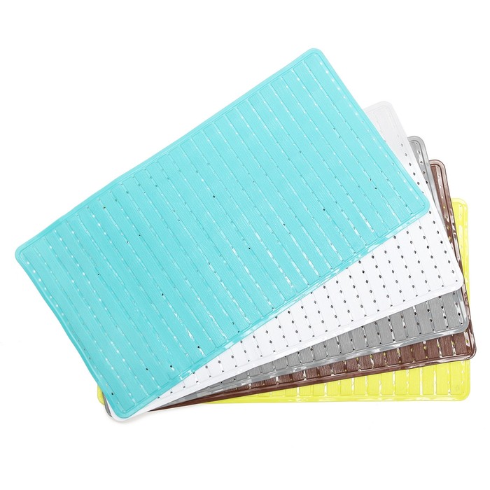 Коврик для ванны "Дощечки" 38х70 см, цвет МИКС