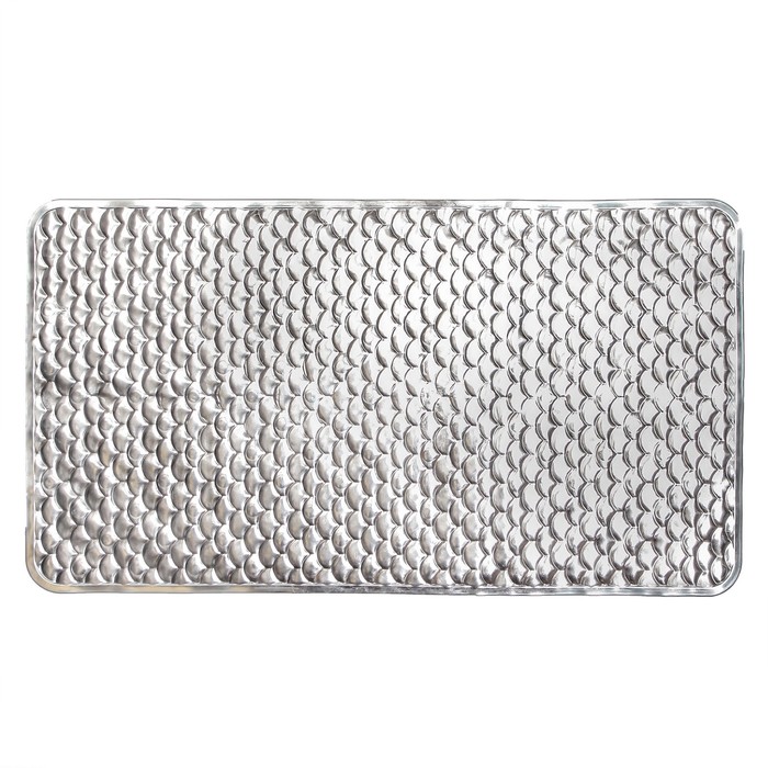 Коврик для ванны "Чешуя" 38х70 см, цвет серебро