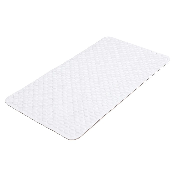 Коврик для ванны "Чешуя" 38х70 см, цвет белый