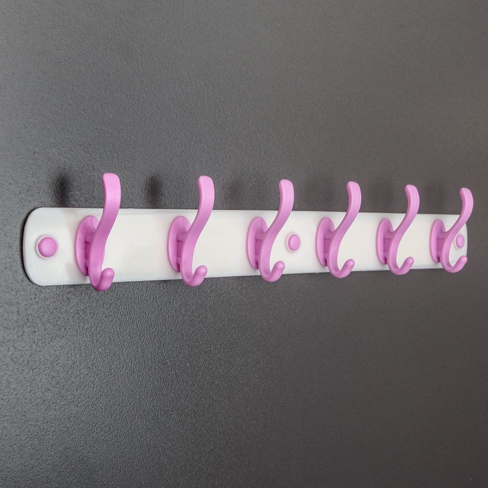 Вешалка на 6 крючков "Сок" МИКС