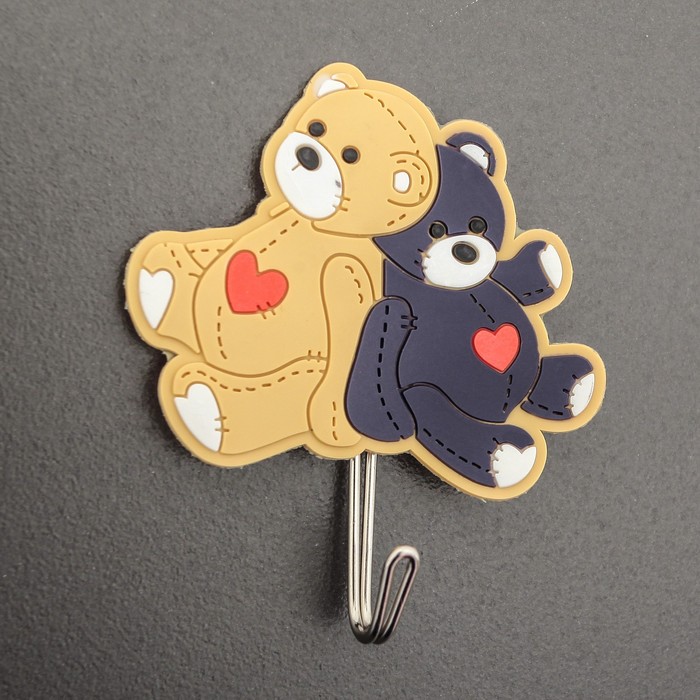 Крючок-наклейка "Бабочка", цвет МИКС