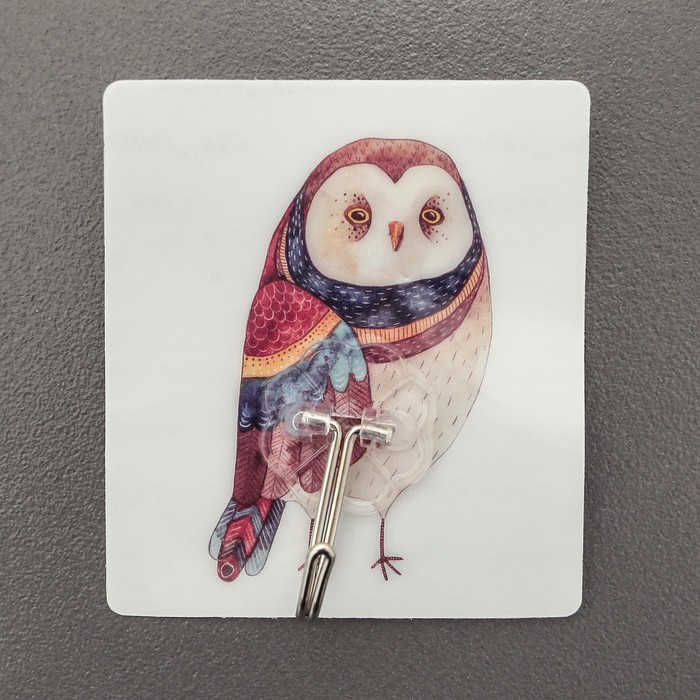 Крючок-наклейка "Совунья", цвет МИКС, рисунок МИКС
