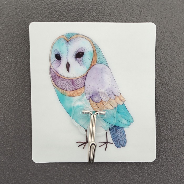 Крючок-наклейка "Совунья", цвет МИКС, рисунок МИКС