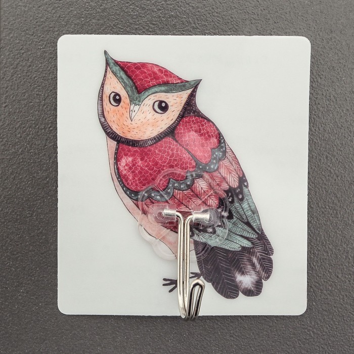 Крючок-наклейка "Совунья", цвет МИКС, рисунок МИКС