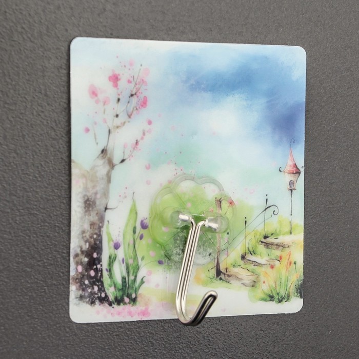 Крючок-наклейка "Раздолье", цвет МИКС, рисунок МИКС