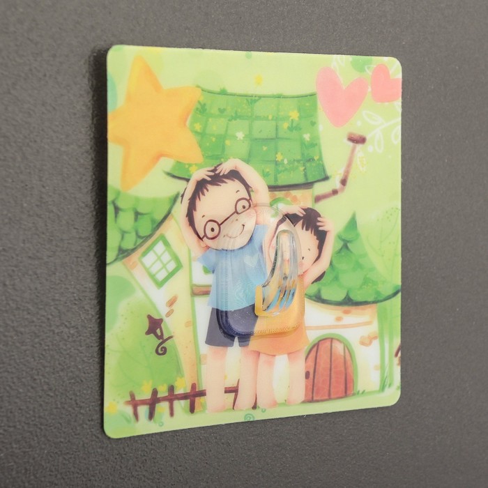 Крючок-наклейка "Семья", цвет МИКС, рисунок МИКС