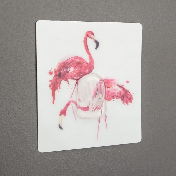 Крючок-наклейка "Графика природа", цвет МИКС, рисунок МИКС