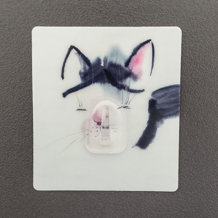 Крючок-наклейка "Графика природа", цвет МИКС, рисунок МИКС