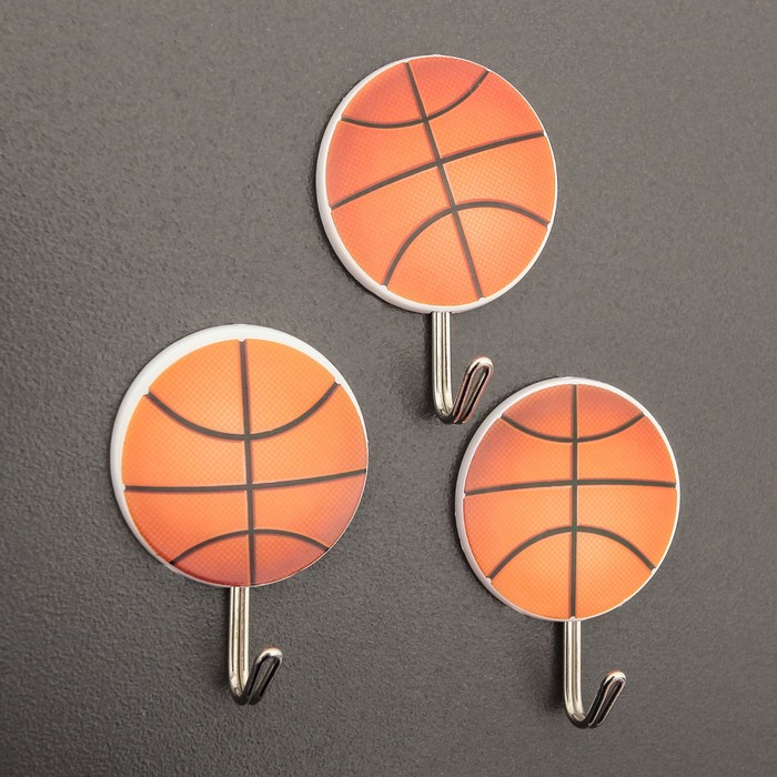 Набор крючков 3 шт, "Баскетбол"