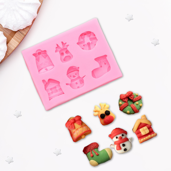 Молд 8,5х6,5х1,3 см "Новогодний мультфильм"