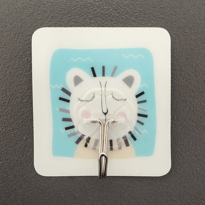 Крючок-наклейка "Животные" дизайн МИКС