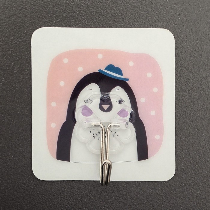 Крючок-наклейка "Животные" дизайн МИКС