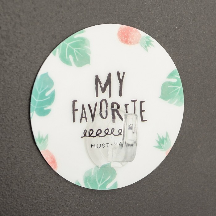 Крючок-наклейка "Фрукты, джунгли" дизайн МИКС