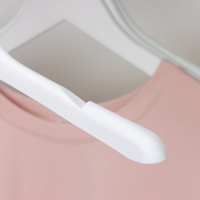 Вешалка-плечики 40,5х13,5х3 см, глянец, цвет белый