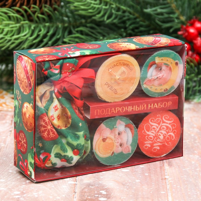 Подарочный набор "Счастья!", аромасаше + свечи