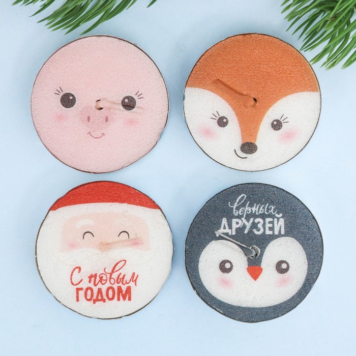 Подарочный набор "Снежной зимы", аромасаше + свечи