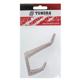 

Крючок мебельный двухрожковый TUNDRA krep, КМ02CW, цвет медь на белом