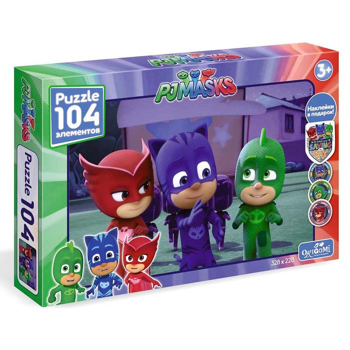 Пазл "Герои в масках. Друзья", 104 элемента + наклейки