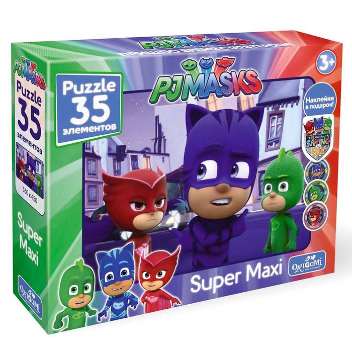 Макси-пазл "Герои в масках. Кэтбой", 35 элементов + наклейки