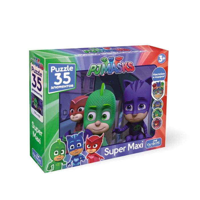 Макси-пазл "Герои в масках. Бесстрашный Грег", 35 элементов + наклейки