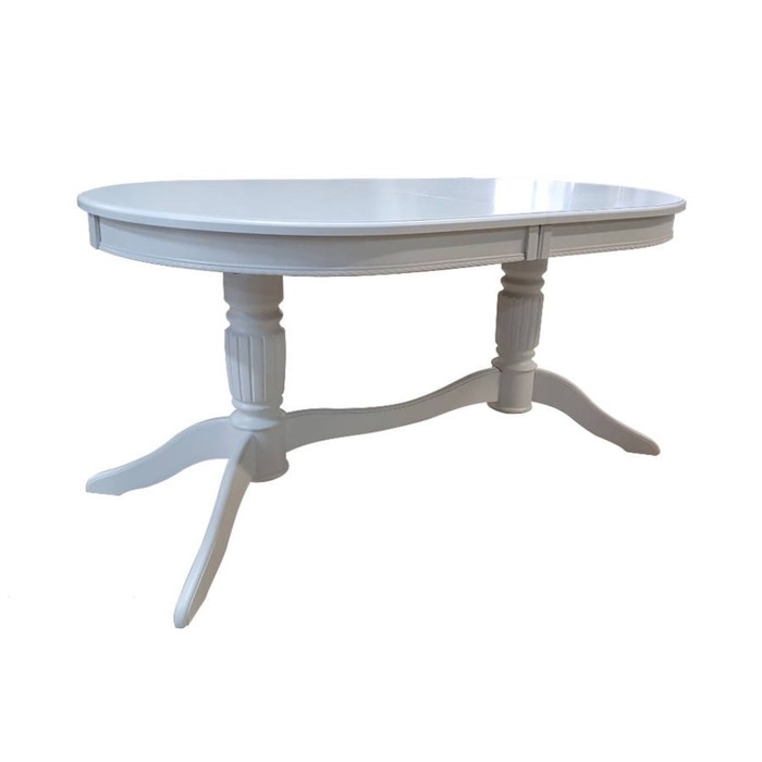 Стол "Зубр-1", косичка, 150 (200) х 90 х 75 см, цвет белый