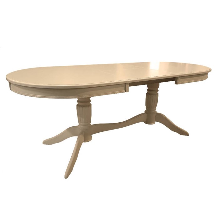 Стол "Зубр-1", косичка, 150 (200) х 90 х 75 см, цвет слоновая кость