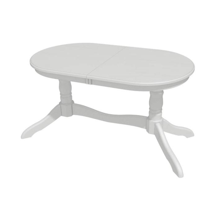 Стол "Романс-21", 135 (175) х 80 х 75 см, цвет белый