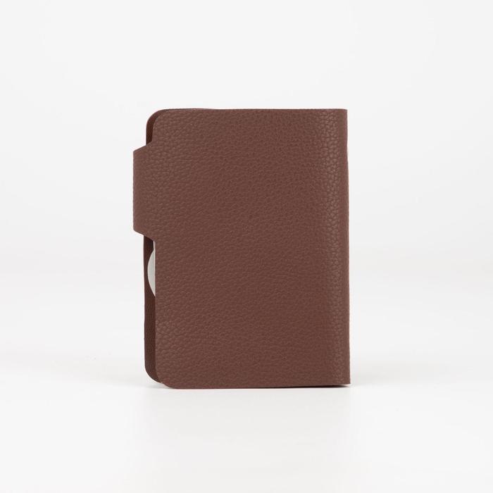 Визитница, 28 кардхолдеров, на кнопке, цвет кофе