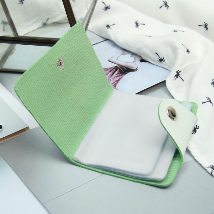 Визитница, 28 кардхолдеров, на кнопке, цвет розовый