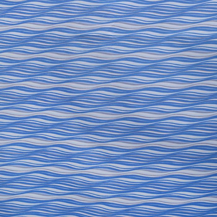 Штора для ванной 180х180 см "Бриз", цвет синий