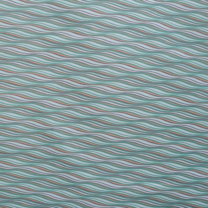 Штора для ванной 180х180 см "Бриз", цвет зелёный