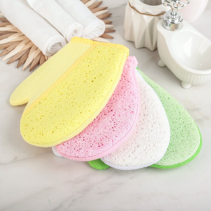 Мочалка-варежка массажная, целюлоза