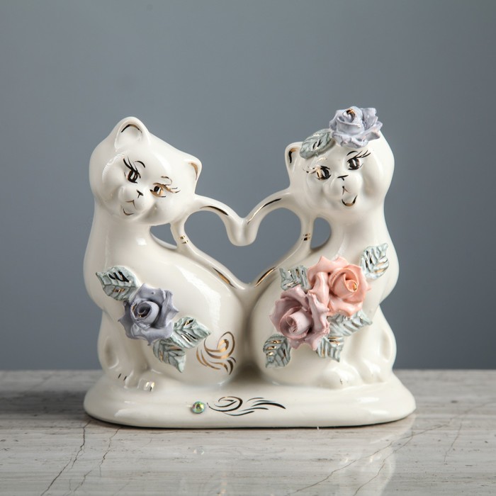 Копилка "Коты сердце" малые, лепка