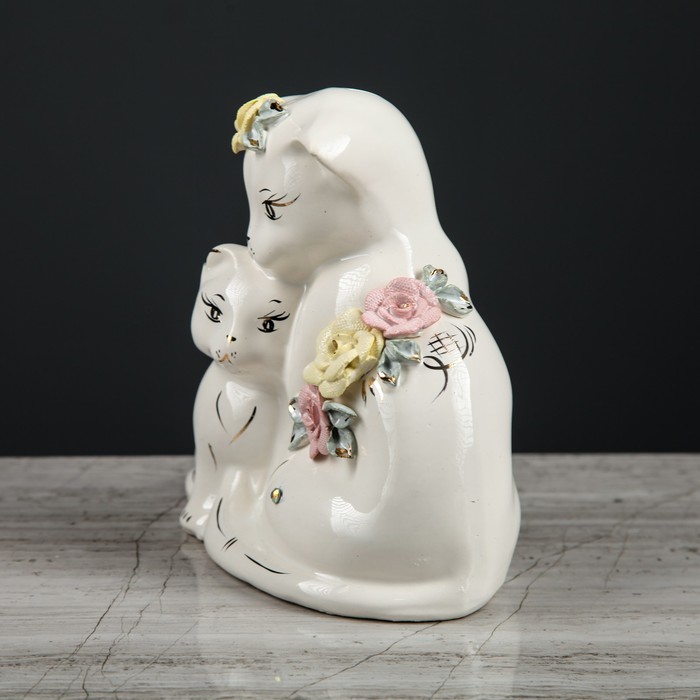 Копилка "Кошка с котятами", лепка большая