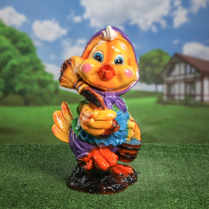 Сувенир садовый "Цыпленок Хозяюшка", Глянец