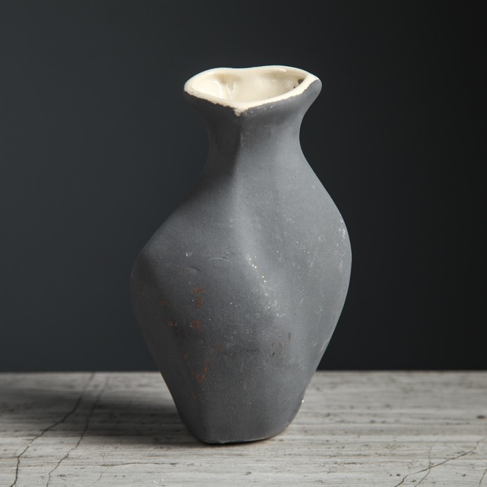 Ваза "Волна" малая цвет серый рисунок МИКС