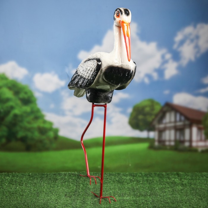Садовая фигура "Аист" большой, глянец