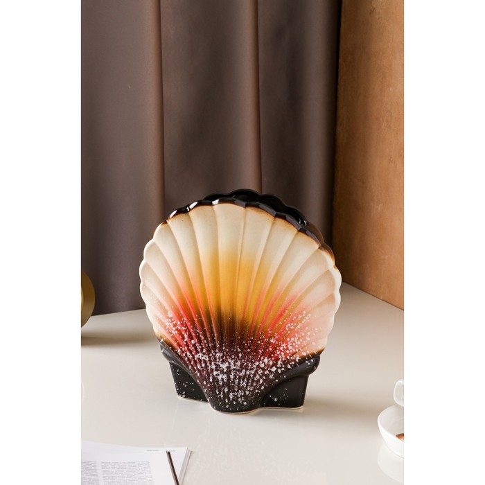 Ваза "Ракушка" цветная микс