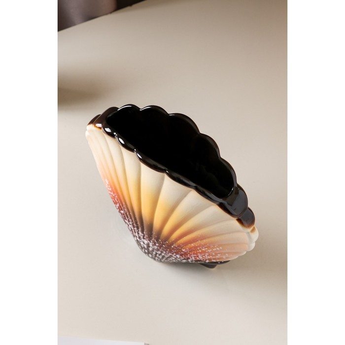 Ваза "Ракушка" цветная микс