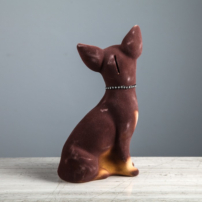 Копилка "Той" флок коричневый УЦЕНКА