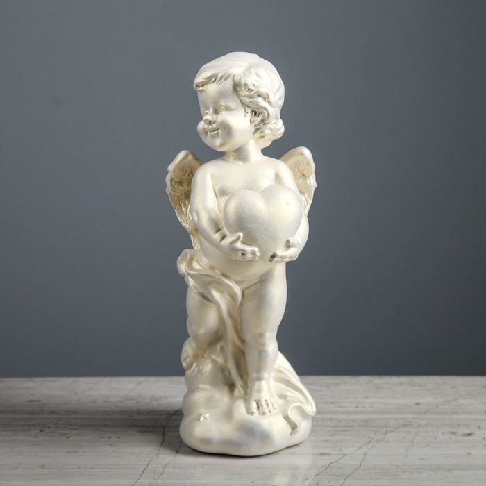 Статуэтка "Ангел с сердцем №2" перламутр УЦЕНКА